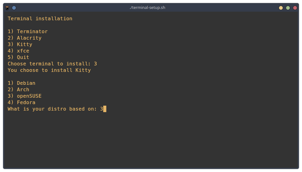 Terminal Zsh Script